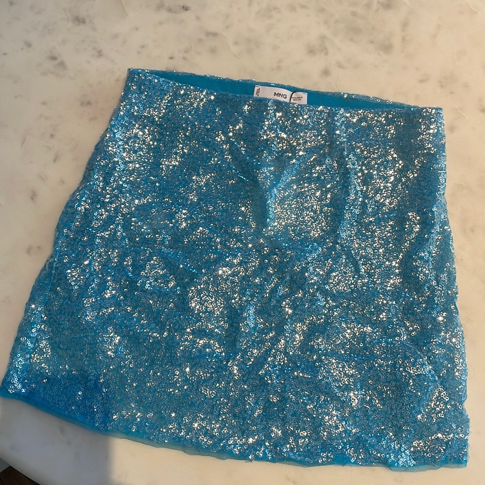 NWT Mango Sequin Mini Skirt